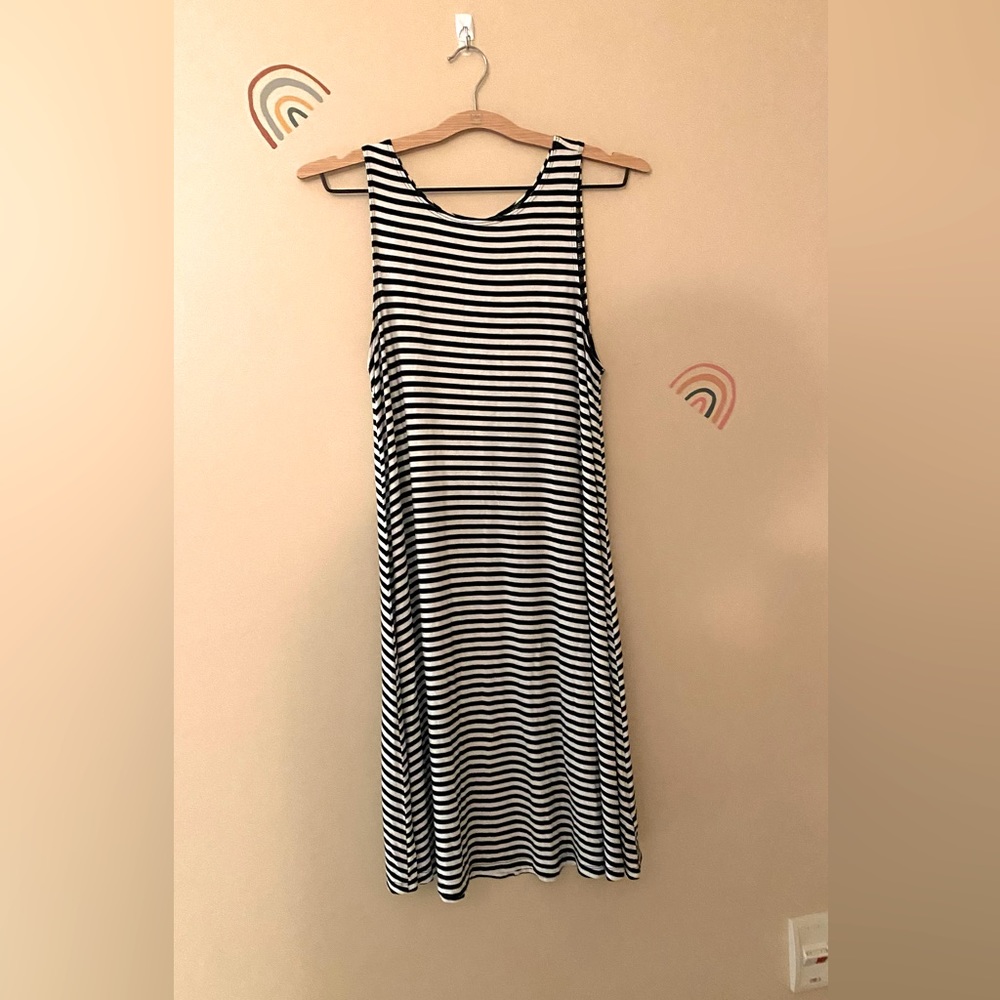 Tank dress black and white